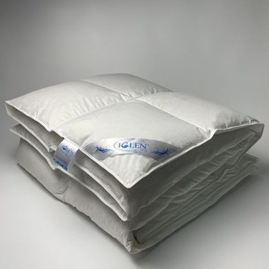 Одеяло пуховое Iglen Climate comfort 100% серый пух облегченное 160x215 см