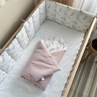 Плед-конверт с одеялом Маленькая Соня Baby Dream Веточки котики пудра 80х100 см