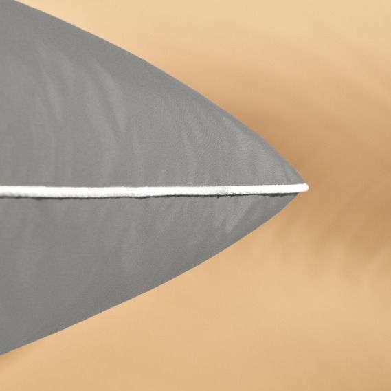 Подушка днекоративная ROYAL с вышивкой IDEIA серая 45x45 см