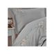 Постельное белье Dantela Vita Ruya сатин с вышивкой gri серый евро