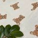 Плед Маленька Соня муслін жатка двошаровий з бахромою Teddy на молочному 80x100 см