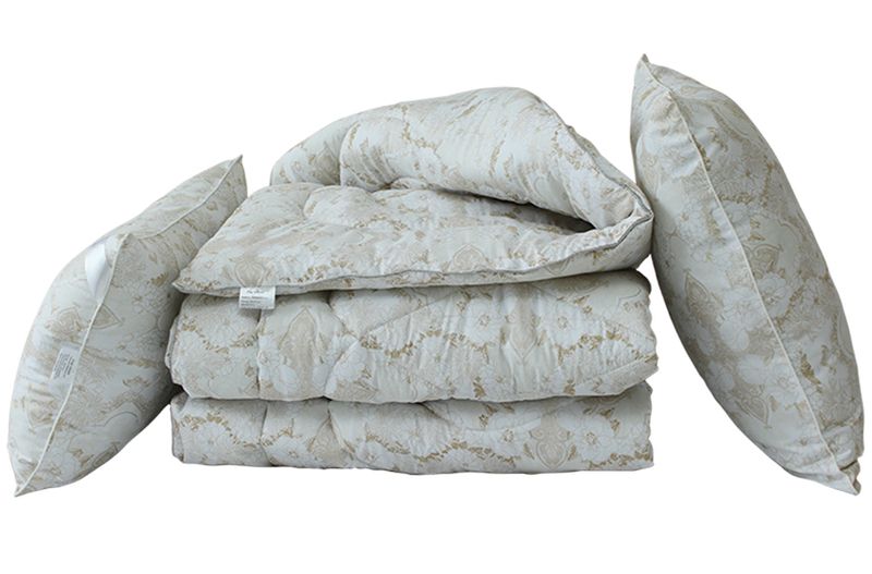 Комплект одеяло и 2 подушки 50х70 TAG лебяжий пух Цветы 145x215 см