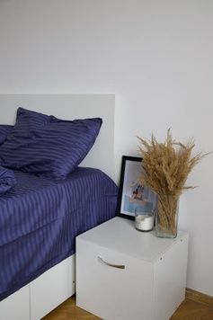 Постільна білизна Bedclozzzes страйп сатин індиго №24 полуторний