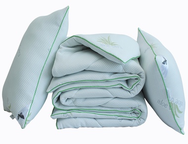 Комплект одеяло Soft Alloe vera и 2 подушки 50х70 175х215 см
