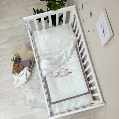 Комплект постільної білизни Маленька Соня Belissimo пудра для новонароджених