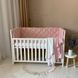 Бортик стеганый Маленька Соня "Baby Dream" на 3 стороны поплин пудра темная 2,4 м