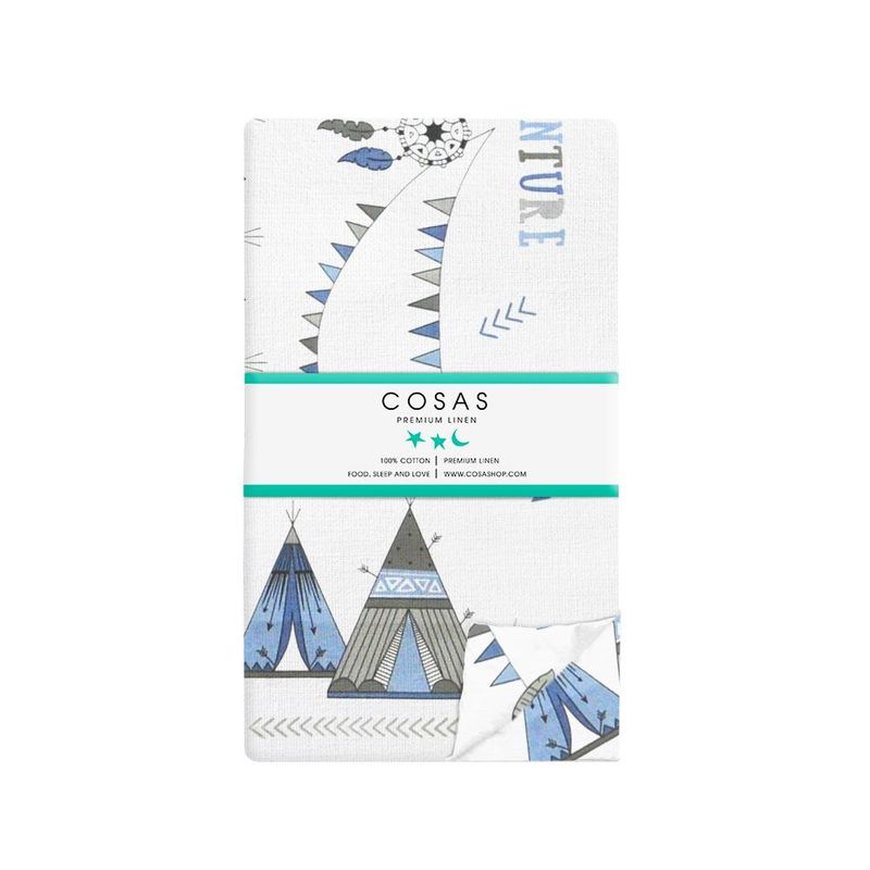 Постельное белье Cosas Wigwam Dream голубой, полуторный, 160x220, 155x240