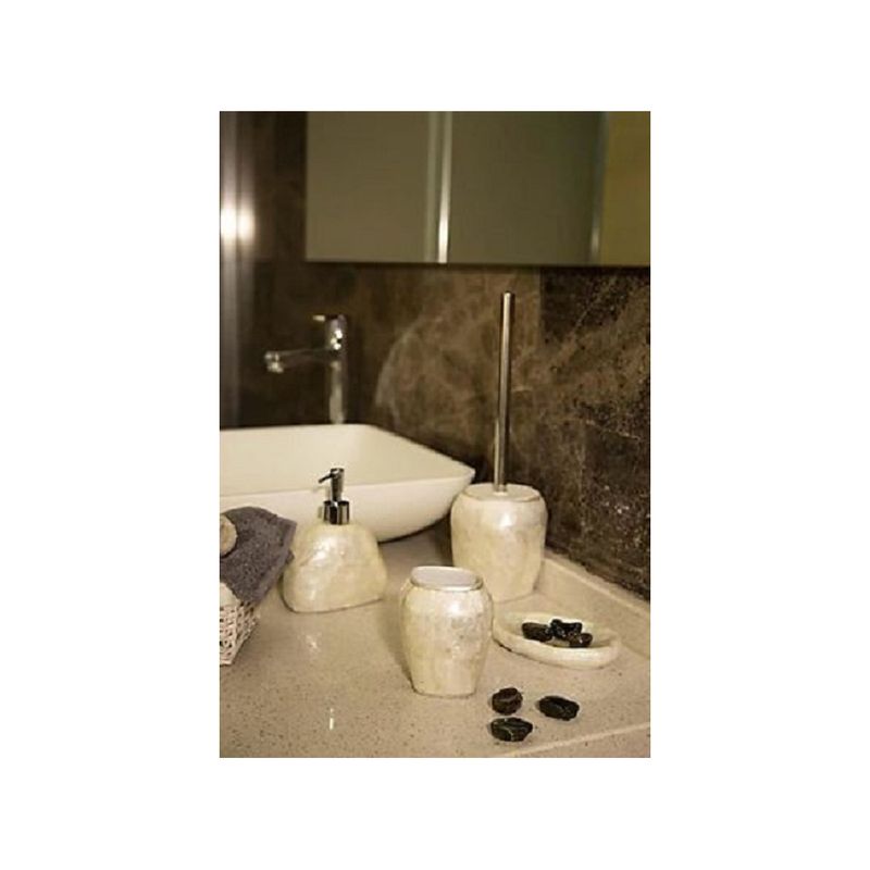 Комплект в ванную Irya Sedef beyaz белый (4 предмета)