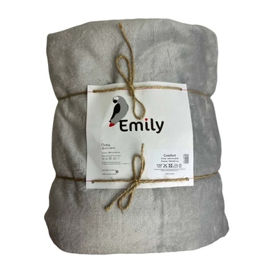 Плед велсофт Comfort TM Emily светло-серый 120x150 см