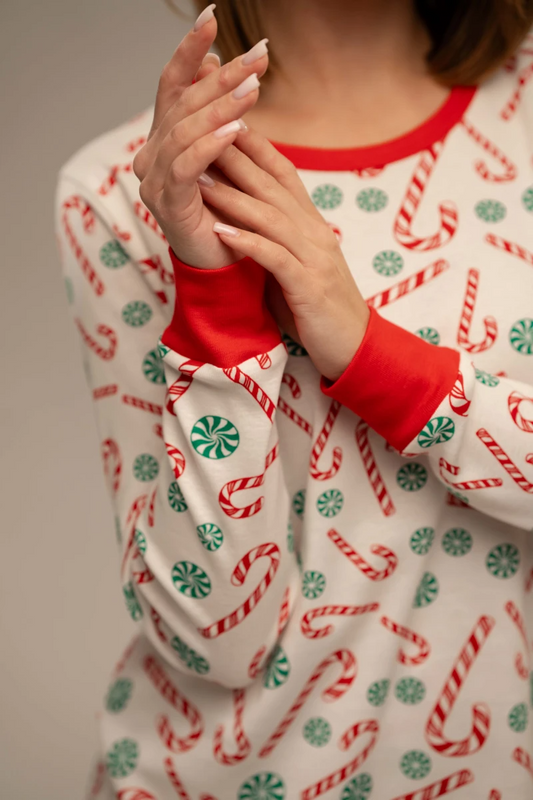 Пижама женская из хлопка, принт &laquo;Конфеты&raquo; Candy Cane German Volf, XL