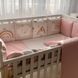 Комплект постільної білизни Маленька Соня Арт Дизайн "Равлик" пудра-білий для новонароджених