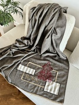 Плед вовняний Limaso коричневий LT1072 130x170 см