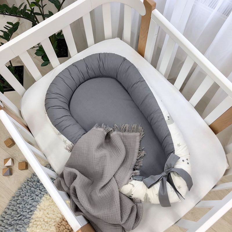 Кокон Маленькая Соня Baby Design Облака серые с луной 65x90 см