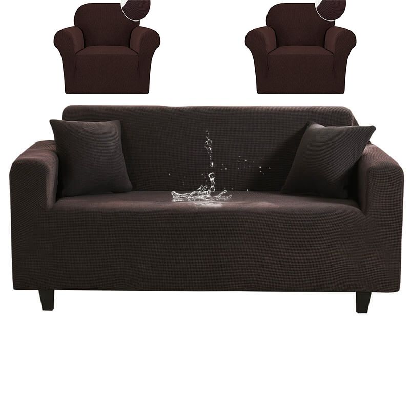 Чехол на диван + 2 кресла водоотталкивающий Homytex Коричневый