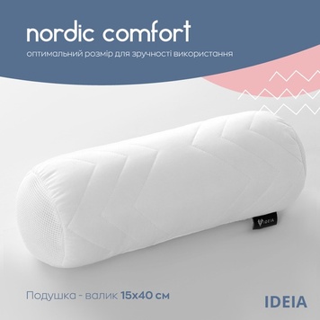 Подушка валик NORDIC COMFORT IDEIA 15x40 см