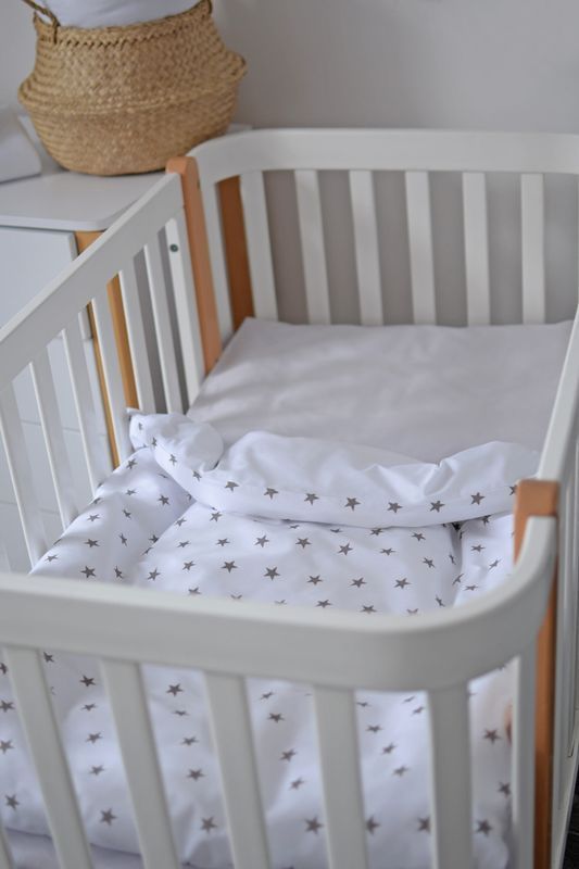 Змінна постіль Baby Veres "Smiling Animals white-grey new" (3од.) для новонароджених