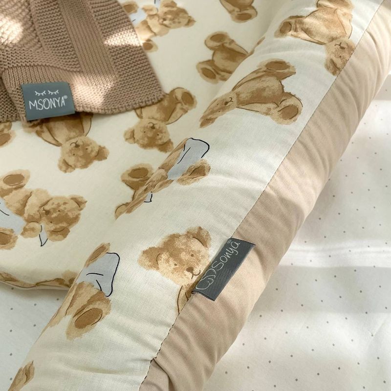 Кокон Маленька Соня Baby Design Плюшеві ведмедики 77x44 см