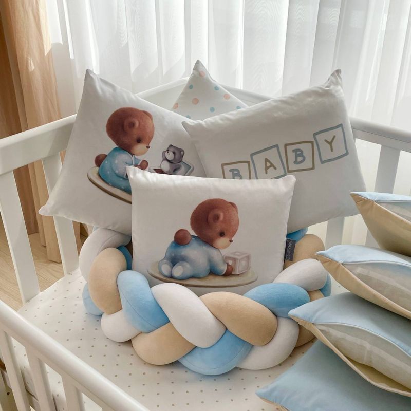 Комплект постельного белья Маленькая Соня Арт Дизайн Baby Teddy голубой для новорожденных