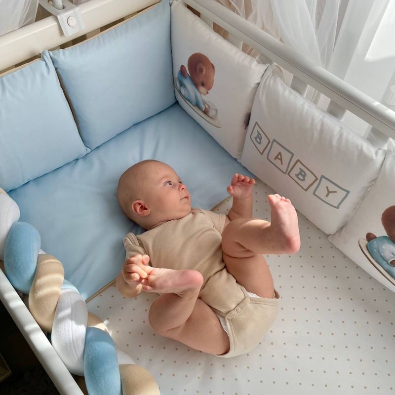 Комплект постельного белья Маленькая Соня Арт Дизайн Baby Teddy голубой для новорожденных
