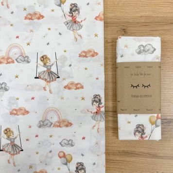 Пелюшка Маленька Соня бязь Дівчата на гойдалках 80x100 см