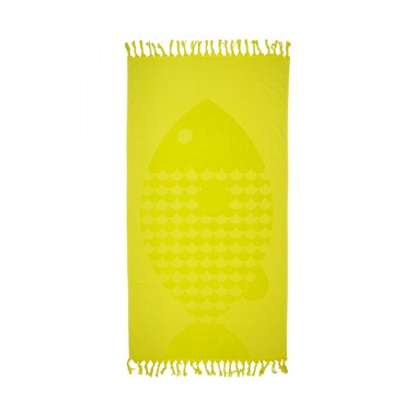 Полотенце Barine Fish Lime желтое 50x90 см