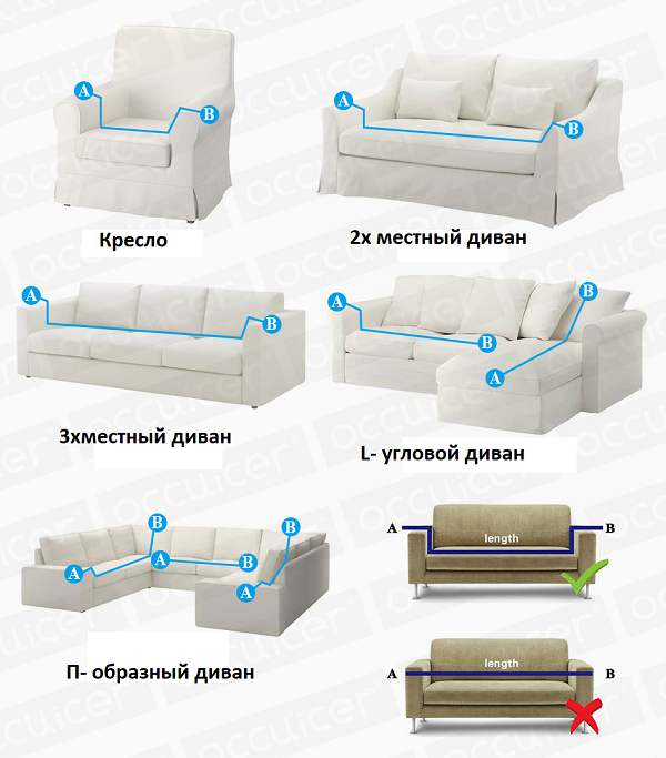 Набір чохлів на диван+2 крісла трикотаж жакардовий Homytex Кремовий