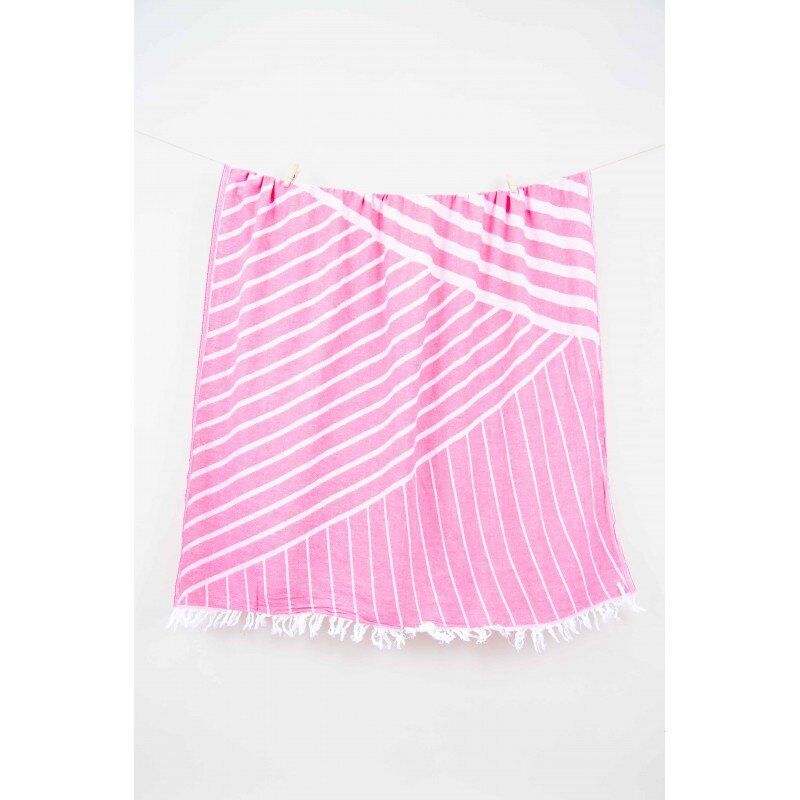 Полотенце Barine Pestemal Cross Pink розовое 95x165 см