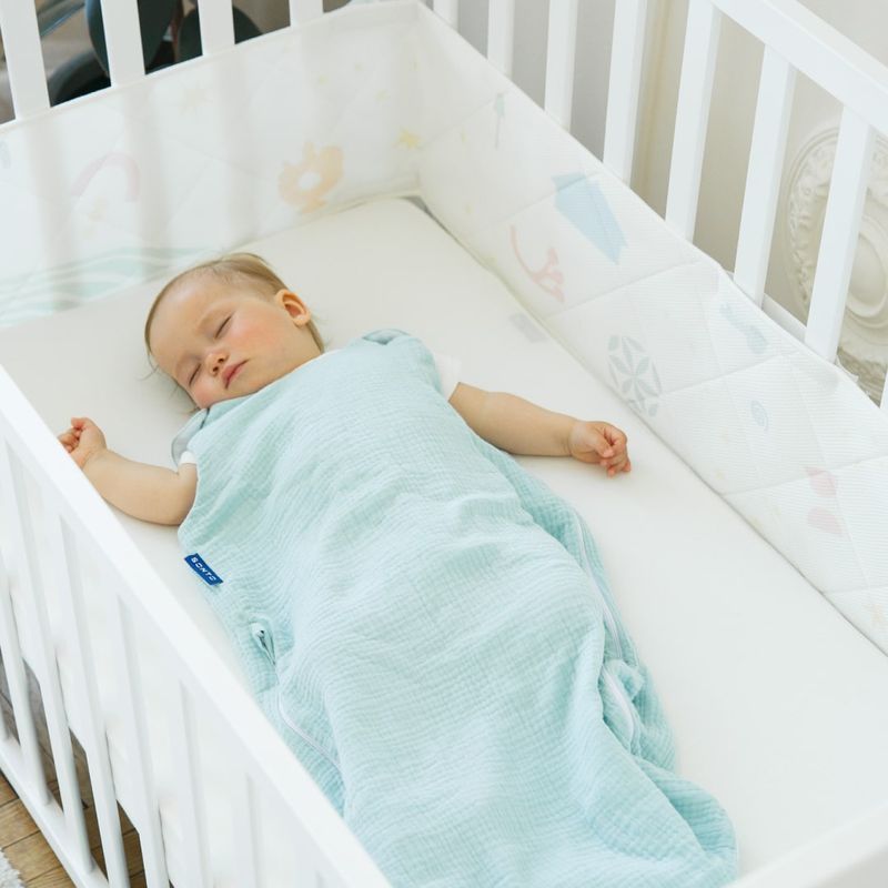 Детская летняя постель Sonto Sleepset - Мятное серебро - 63см-0-3 месяца с закругленными углами 60x120 см