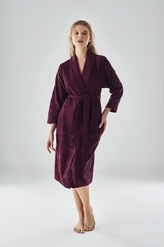 Халат женский Nusa 8715 фиолетовый
