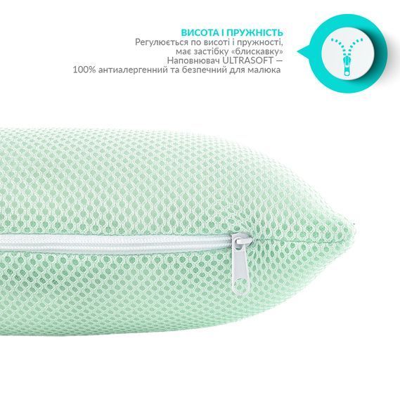 Подушка дитяча ортопедична PAPAELLA м'ята 25x26x8 см