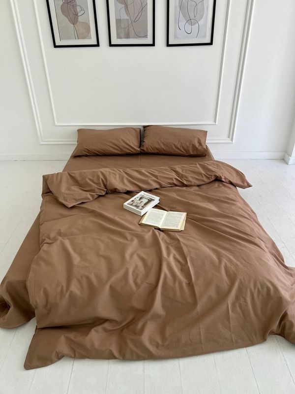 Пододеяльник Lusil без застежки кофейный 150x210 см
