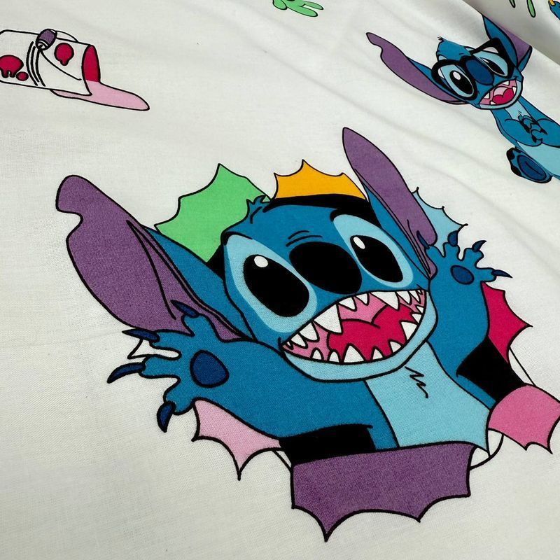 Комплект постільної білизни Маленька Соня полуторний Stich/рожевий (підковдра+наволочка) підлітковий