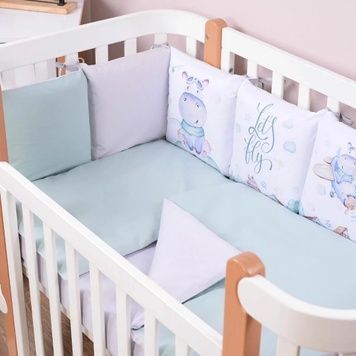 Постільний комплект Baby Veres "Hippo" (6од) для новонароджених