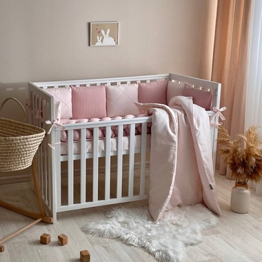 Комплект постільної білизни Маленька Соня DreamLand пудра для новонароджених