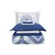 Постельное белье с покрывалом + плед Karaca Home Levni mavi 2020-1 хлопок синий евро