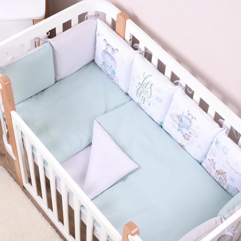 Постільний комплект Baby Veres "Hippo" (6од) для новонароджених