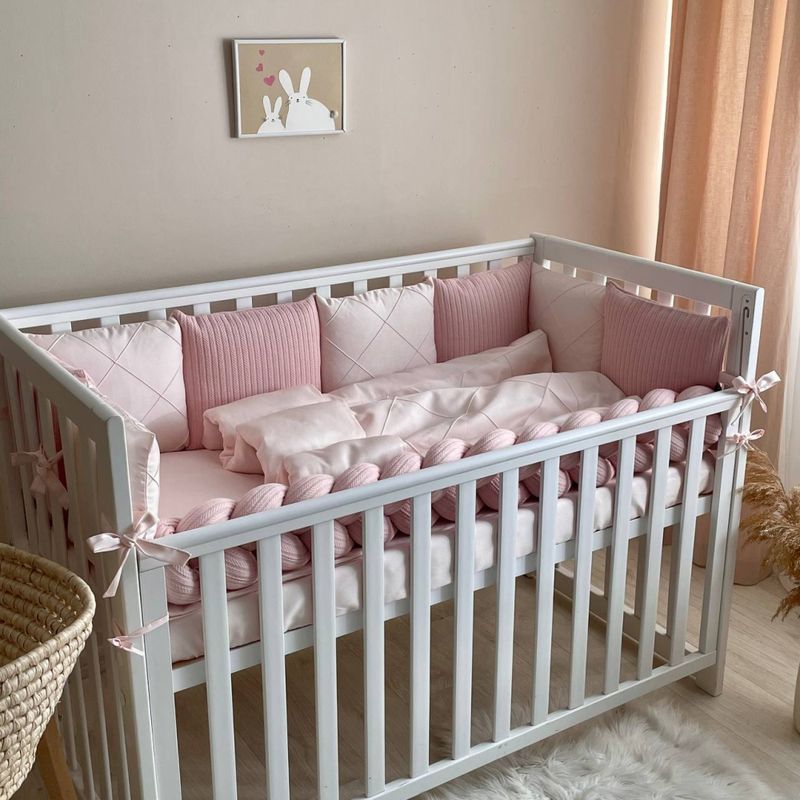 Комплект постільної білизни Маленька Соня DreamLand пудра для новонароджених
