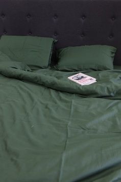 Постільна білизна Bedclozzzes сатин смарагдовий №54 сімейний