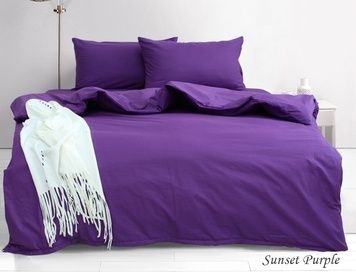 Постельное белье TAG ранфорс Sunset Purple семейное