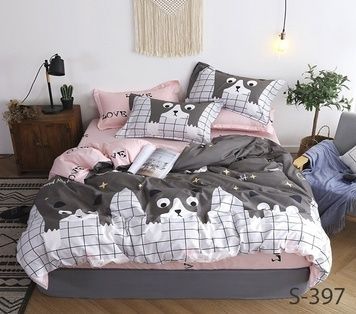 Постельное белье TAG сатин люкс с компаньоном S397 евро