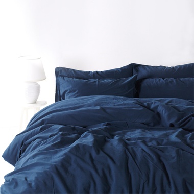 Комплект постельного белья SoundSleep Stonewash Adriatic dark blue синий евро