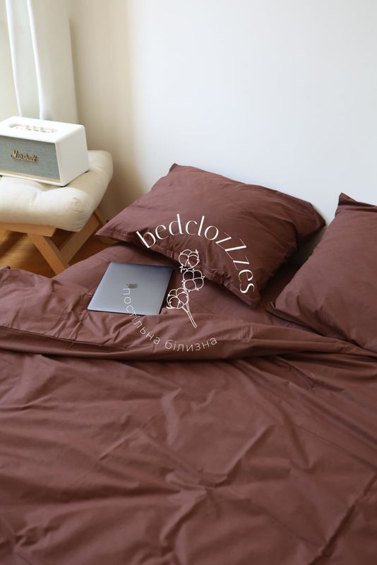 Постільна білизна Bedclozzzes ранфорс Шоколадний №82 полуторний