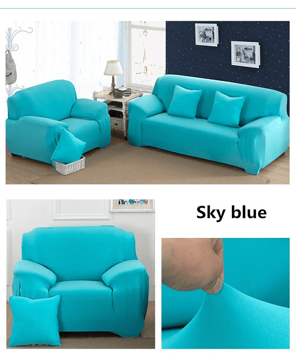Чехол на диван трехместный Homytex Голубой