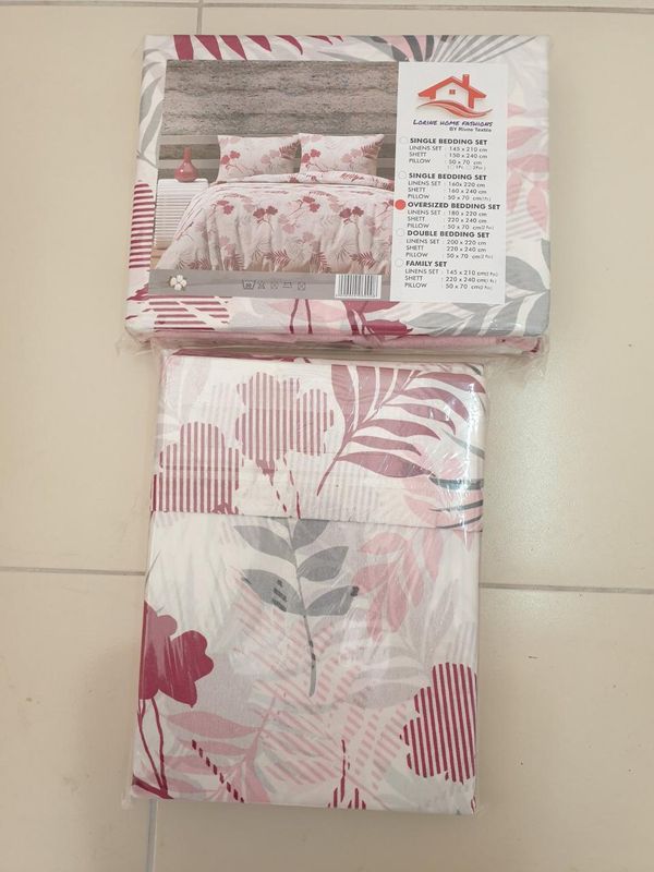 Постільна білизна бязь LORINE Pink flowers двоспальний