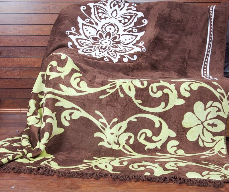 Плед Lotus Saray коричневый 200x220 см