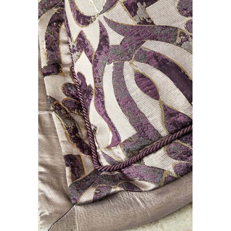 Постельное белье с покрывалом + плед Karaca Home Morocco purple-gold хлопок золотой евро