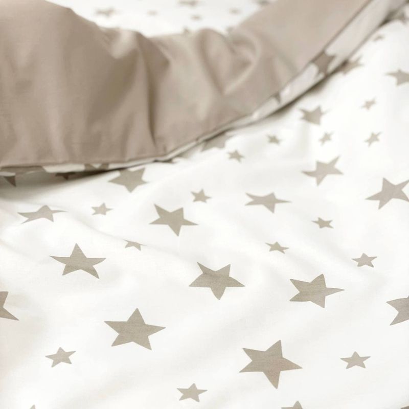 Комплект постельного белья Маленькая Соня Happy night Звезды бежевый для новорожденных