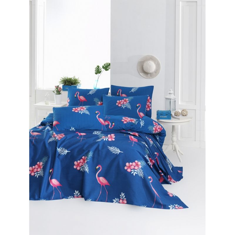 Покрывало пике Lotus Home Perfect Flamingo голубой 200x235 см