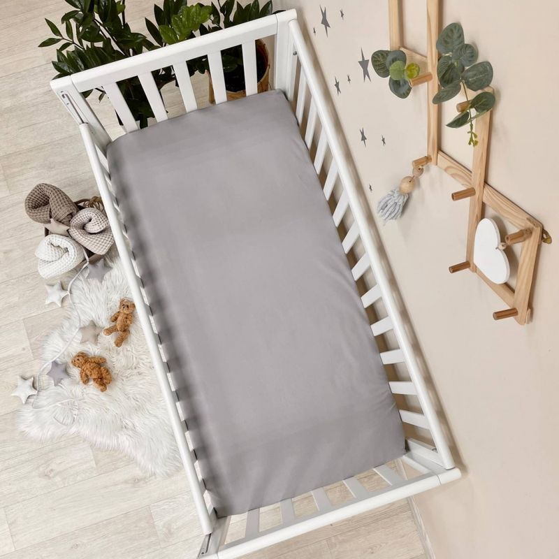 Простыня Маленькая Соня фланель Серое 60x120 см
