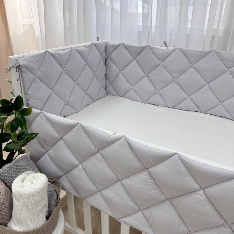 Бортик-коса Маленька Соня трикотажная вязка молочный 15x120 см